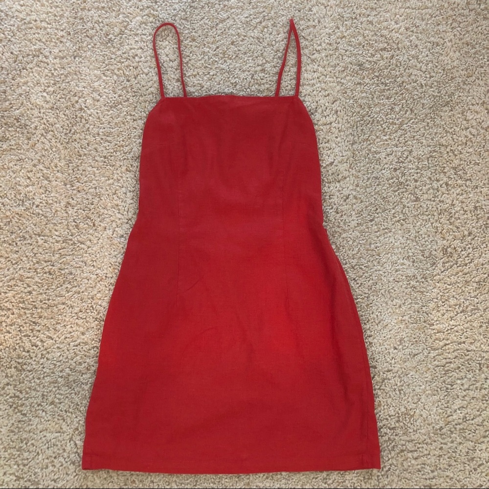 Forever 21 Orange Summer Tie Dress